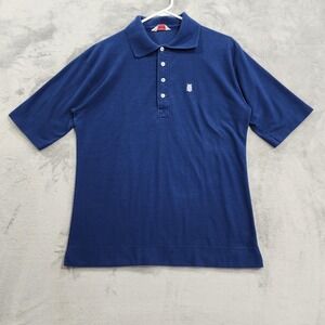 Vintage Wilson Shirt Mens XL Blue Coaches Polo Owl Logo Knit Preppy Casual 60s